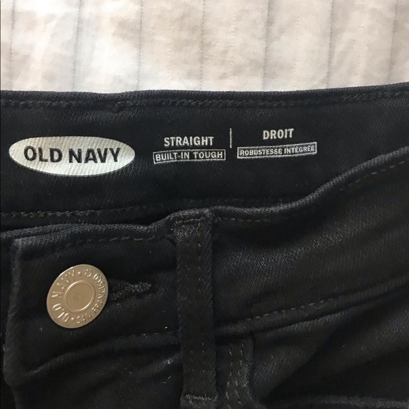 old navy black straight leg jeans - Picture 4 of 4